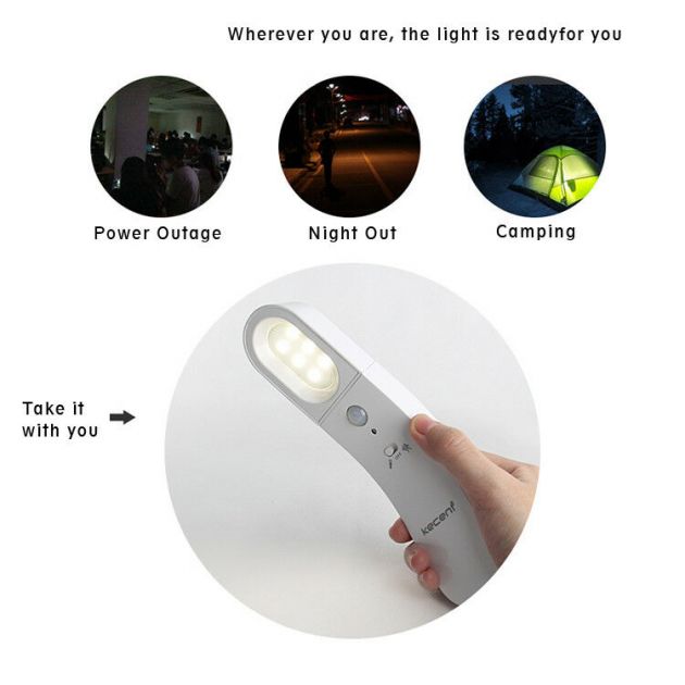 Επιτοίχιο LED Φωτιστικό με Αισθητήρα Κίνησης & Αυτοκόλλητο - Chargeable PIR Sensor LED Wall Lamp