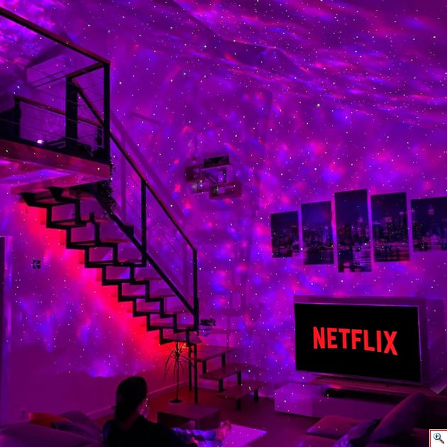 Φωτιστικο Δωματίου tiktok Galaxy Projector LED με Original Laser Effect με Ηχείο Bluetooth - Προτζέκτορας Αστεριών USB