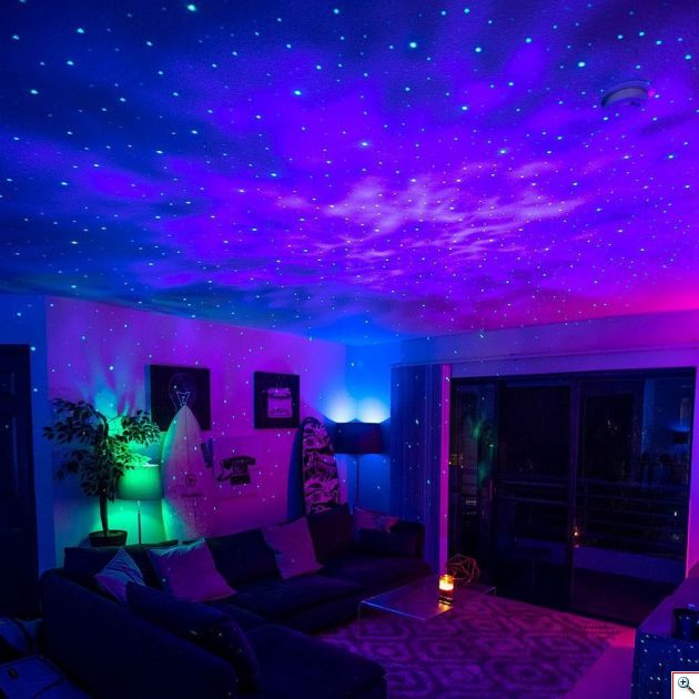 Φωτιστικο Δωματίου tiktok Galaxy Projector LED με Original Laser Effect με Ηχείο Bluetooth - Προτζέκτορας Αστεριών USB