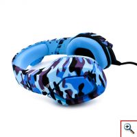 Gaming Headset Over Ear με Μείωση Θορύβου και Μικρόφωνο για PC, Laptop, PS4 & Smartphone Ακουστικά Onikuma K18 - Μπλέ Παραλλαγης