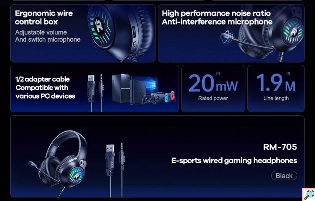 Gaming Headset με Φωτισμό RGB & Μικρόφωνο - Ιδανικό για PC & Κονσόλες - Remax