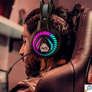 Gaming RGB Headset Ενσύρματο με Μικρόφωνο & Συνδεσιμότητα USB-AUX