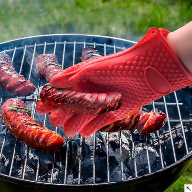 Πυρίμαχα Αντιολισθητικά hot hands Γάντια Σιλικόνης για Υψηλές Θερμοκρασίες - Σετ 2 τμχ - Κατάλληλα για Ψήσιμο