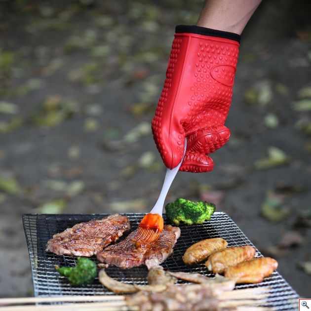 Πυρίμαχα Αντιολισθητικά hot hands Γάντια Σιλικόνης για Υψηλές Θερμοκρασίες - Σετ 2 τμχ - Κατάλληλα για Ψήσιμο