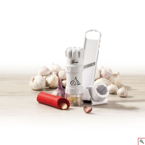 Σετ Πρέσσα - Κόφτης Σκόρδου BRAVA Garlic Cutter 4 σε 1