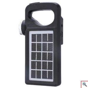 Ηλιακός Φακός - Φωτιστικό 350Lumens - Φορτιστής USB, microUSB 1500mAH - Solar Panel Powerbank 
