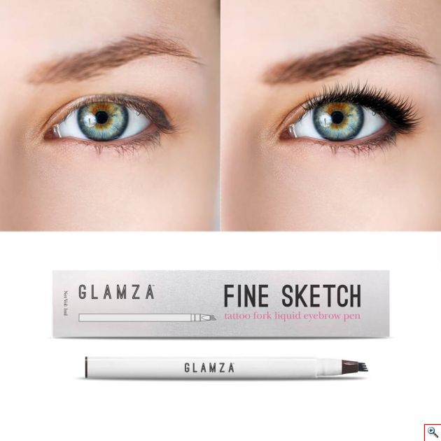 Glamza Fine Sketch Tattoo Fork Liquid Eyebrow Pen