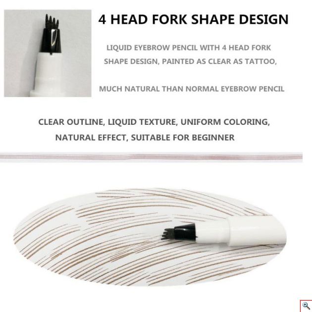 Glamza Fine Sketch Tattoo Fork Liquid Eyebrow Pen