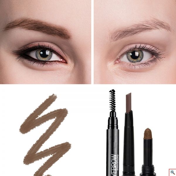 Μολύβι Φρυδιών 3 σε 1 & Μακιγιάζ Ματιών - Glamza Eyebrow 3 in 1 Liner Pen