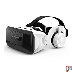 3D VR Headset Ρυθμιζόμενα Γυαλιά Εικονικής Πραγματικότητας με Ακουστικά Shinecon για Smartphone Κινητά 4.7 έως 6 Ίντσες