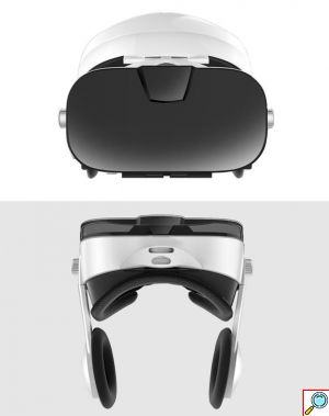 ANDOWL 3D VRG Pro Headset Ρυθμιζόμενα Γυαλιά Εικονικής Πραγματικότητας με Ενσωματωμένα Ανασυρόμενα Ακουστικά και Τηλεχειριστήριο