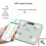 Γυάλινη Ψηφιακή Ζυγαριά Bluetooth για Μέτρηση Βάρους & Λιπομετρητή Σώματος Έως 180kg - Ροζ