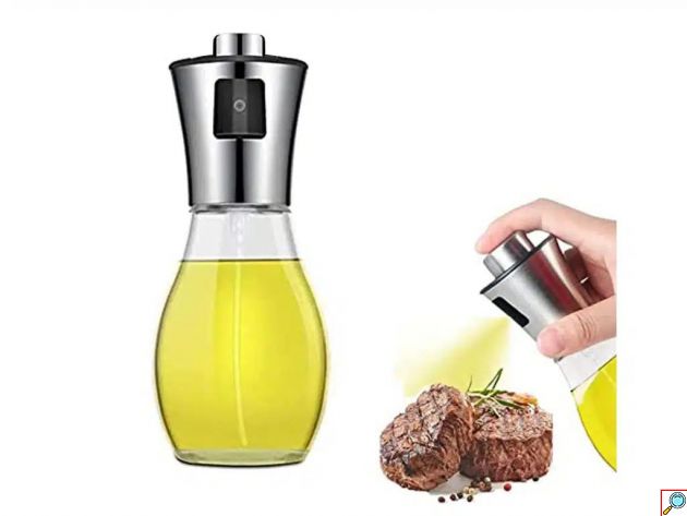 Γυάλινο Δοχείο Σπρέι Λαδιού Χωρητικότητας 7x7x26 cm 200ml 