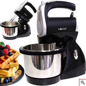 Ισχυρό Μίξερ Χειρός Turbo 5 Ταχυτήτων με Κάδο Haeger