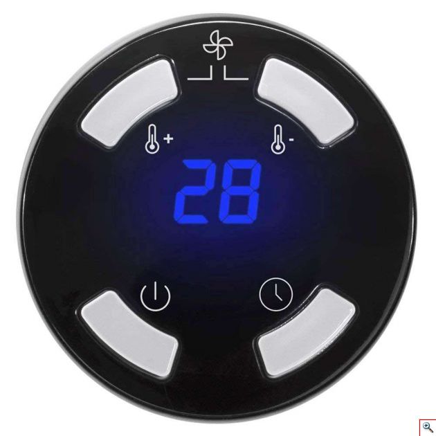 Μίνι Σόμπα Πρίζας - Αερόθερμο 500Watt με Τηλεχειριστήριο, Θερμοστάτη, Χρονοδιακόπτη, Ρυθμιζόμενη Πρίζα & Οθόνη οικονομική