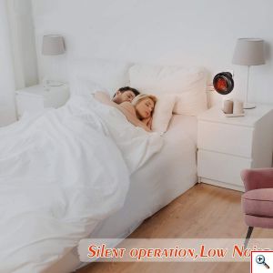 Νέα Μίνι Σόμπα Πρίζας - Αερόθερμο 900Watt με Θερμοστάτη & Χρονοδιακόπτη