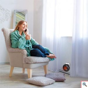 Νέα Μίνι Σόμπα Πρίζας - Αερόθερμο 900Watt με Θερμοστάτη & Χρονοδιακόπτη