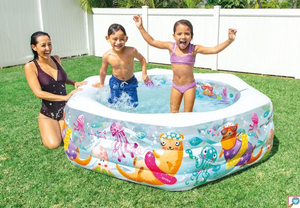 INTEX Μεγάλη Παιδική Πισίνα Φουσκωτή Happy Otter Pool