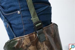 HEAVY DUTY Γαλότσες Στήθους Εργασίας - Ψαρέματος - Αδιάβροχη Ολόσωμη Στολή με Μπότες Συγκολλημένες με Παντελόνι PVC - Χακί Παραλλαγή