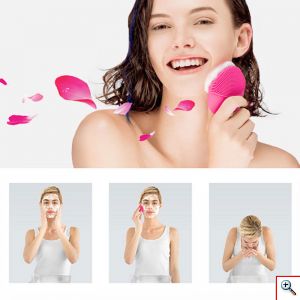 Βούρτσα Σιλικόνης με Επιδερμικούς Ηχητικούς Παλμούς για Άψογο Καθαρισμό και Μασαζ Προσώπου