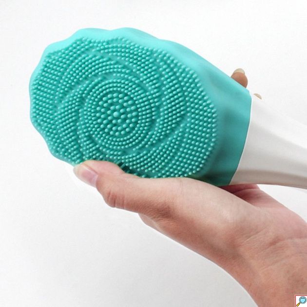 Ηλεκτρική Βούρτσα Μπάνιου Σιλικόνης Μασάζ Πράσινη - Silicone Bath Brush Electric Shower Massager