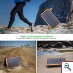 Ηλιακή Μπαταρία Φορτιστής με 4x Ηλιακά Πάνελ Υψηλής Ισχύος 2A - Foldable Solar Power Bank