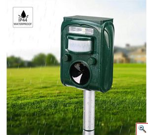 Ηλιακό Απωθητικό 5 Προγραμμάτων Ζώων, Τρωκτικών, Αλεπούδων, Πουλιών με Αισθητήρα Κίνησης, Φλας, Ρυθμιζόμενη Ευαισθησία - Εντομοαπωθητικό Κήπου