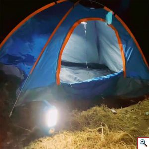 Ηλιακό Φορητό Bluetooth Ηχείο - Φακός, Camping, Έξτρα Φωτιστικό με Καλώδιο, FM Radio, Υποδοχή Κάρτα Μνήμης, USB, 2 προβολείς, χερούλι, CCLAMP