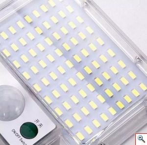 Ηλιακό Αδιάβροχο Φωτιστικό Εξωτερικού Χώρου - Δρόμου με Φωτοβολταΐκό Πάνελ, Ανιχνευτή κίνησης PIR, Αισθητήρα Φωτός & Τηλεκοντρόλ