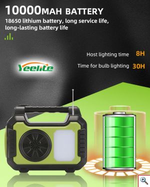 Ηλιακό Σύστημα Φωτισμού με 4 Λάμπες, Bluetooth Ηχείο, Φακός & Φωτιστικό LED, Φορτιστή Powerbank USB & Ραδιόφωνο FM GDPLUS® 