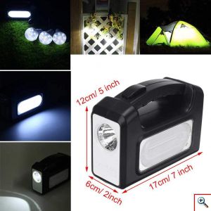 Ηλιακό Σύστημα Φωτισμού & Φόρτισης με Πάνελ 3,5W, Μπαταρία, Φακό 200LM & Φωτιστικό 400LM + 3 Λάμπες LED 150 Lumens