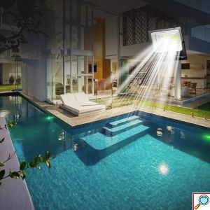 SolarBright Αδιάβροχος Ηλιακός Προβολέας 300-3000W LED IP67 Αυτόματος με Φωτοκύτταρο, Φωτοβολταϊκό Πάνελ, Χειριστήριο, Χρονοδιακόπτη Solar Floodlight