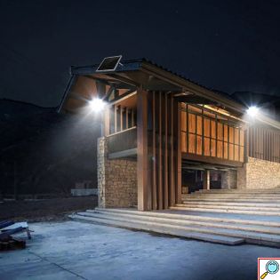 Αδιάβροχος Ηλιακός Προβολέας 60-600W LED IP67 Αυτόματος με Φωτοκύτταρο, Φωτοβολταϊκό Πάνελ, Χειριστήριο, Χρονοδιακόπτη - Solar Floodlight