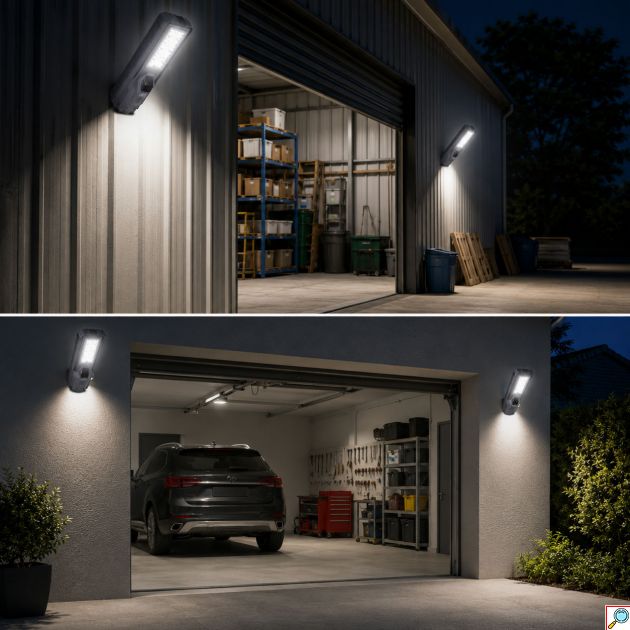 Ηλιακός Προβολέας LED 1200W με Ενσωματωμένο Ηλιακό Πάνελ, Αισθητήρα Κίνησης και Τηλεχειριστήριο