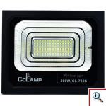Ηλιακός Προβολέας LED, 200W, Αδιάβροχος IP67 με Φωτοβολταϊκό Πάνελ, Τηλεχειριστήριο και Χρονοδιακόπτη, CCLAMP 