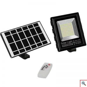 Ηλιακός Προβολέας LED, 40W, Αδιάβροχος IP67 με Φωτοβολταϊκό Πάνελ, Τηλεχειριστήριο & Χρονοδιακόπτη, GD-8640