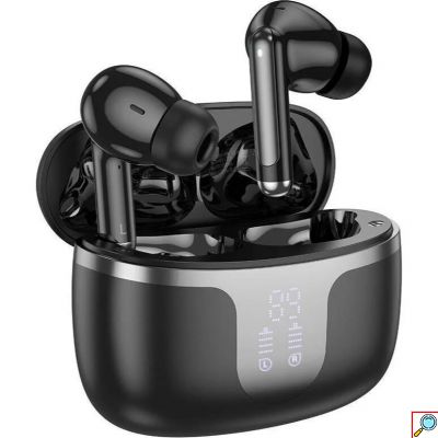 Hoco In-ear Bluetooth TWS Ακουστικά με Θήκη Φόρτισης Μαύρο