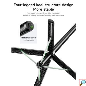 Selfie Stick και Τρίποδο Κινητού 2-σε-1 με Bluetooth Τηλεχειριστήριο Μαύρο HOCO K32