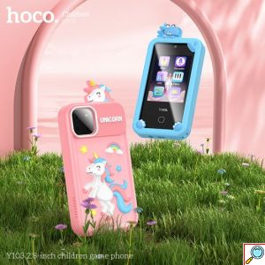 HOCO Παιδικό Κινητό Τηλέφωνο 2.8 Ιντσών με Ενσωματωμένα Παιχνίδια και Κάμερα Ροζ Μονόκερος-Smartphone Y103