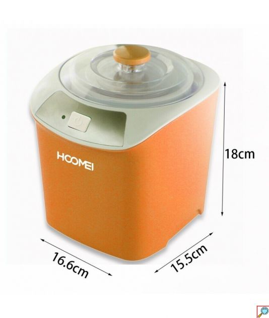 Hoomei Αυτόματος Παρασκευαστής Γιαουρτιού 20W με Χωρητικότητα 1lt - Πορτοκαλί