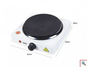 Hoomei® Μονή Επιτραπέζια Εστία Εμαγιέ 1500W με 5 Ρυθμίσεις Θερμοκρασίας HM-5610 - Λευκή