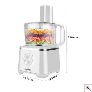 Hoomei® Multi Μίxer Πολυκόφτης 600W με Κάδο 1.2lt και Κανάτα Μπλέντερ Λευκό ΗΜ 6162