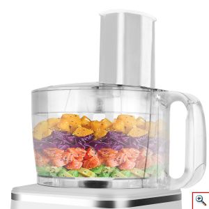 Hoomei® Multi Μίxer Πολυκόφτης 600W με Κάδο 1.2lt και Κανάτα Μπλέντερ Λευκό ΗΜ 6162