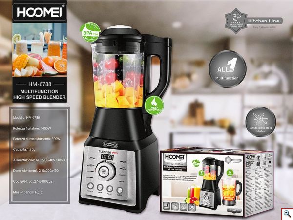 Πολυλειτουργικό Μπλέντερ Υψηλής Ταχύτητας 1,75L Hoomei® - Multifumction Blender HM-6788