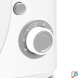 HOOMEI Ισχυρό Μίξερ - Κουζινομηχανή 800W με Ανοξείδωτο Κάδο Inox 4.8lt Λευκό