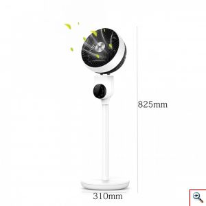 Hoomei® Επιδαπέδιος Περιστρεφόμενος Ανεμιστήρας Ορθοστάτης 50W με Διάμετρο 30cm Ρυθμιζόμενου Ύψους & 3 Ταχυτήτων