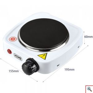 Hoomei® Μονή Επιτραπέζια Εστία Εμαγιέ 500W με 5 Ρυθμίσεις Θερμοκρασίας HM-5605 - Λευκή