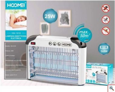Hoomei® Ηλεκτρική Εντομοπαγίδα - Εντομοκτόνο 25W UV LED 50m² Νέας Γενιάς Εξολοθρευτής Κουνουπιών & Εντόμων HM-1618