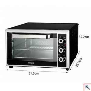 Hoomei® Ηλεκτρικό Φουρνάκι 1800W 33lt Χωρίς Εστίες - με Χρονοδιακόπτη & Ρυθμιζόμενο Θερμοστάτη HM-5233