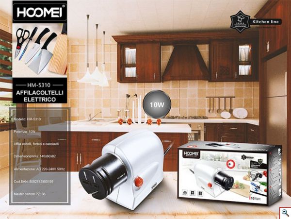 Hoomei® Ηλεκτρικό Ακονιστήρι Χειρός 10W για Μαχαίρια & Ψαλίδια με Ρυθμιστή Γωνίας HM-5310